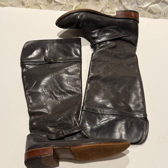 Frye Shoes - Frye Dark Leather Riding Boots